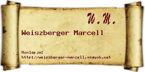 Weiszberger Marcell névjegykártya